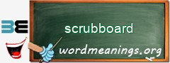 WordMeaning blackboard for scrubboard
